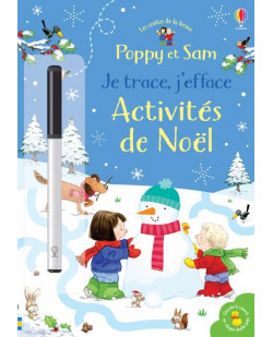 Poppy et sam - je trace, j-efface - activites de noel - les contes de la ferme