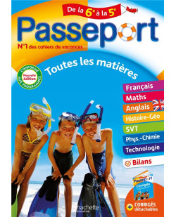 Passeport toutes les matieres de la 6e a la 5e - cahier de vacances 2023