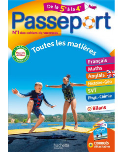 Passeport toutes les matieres de la 5e a la 4e - cahier de vacances 2023