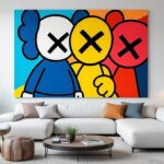 découvrez notre tableau kaws, une œuvre pop art authentique qui apportera une touche moderne et colorée à votre décoration murale.