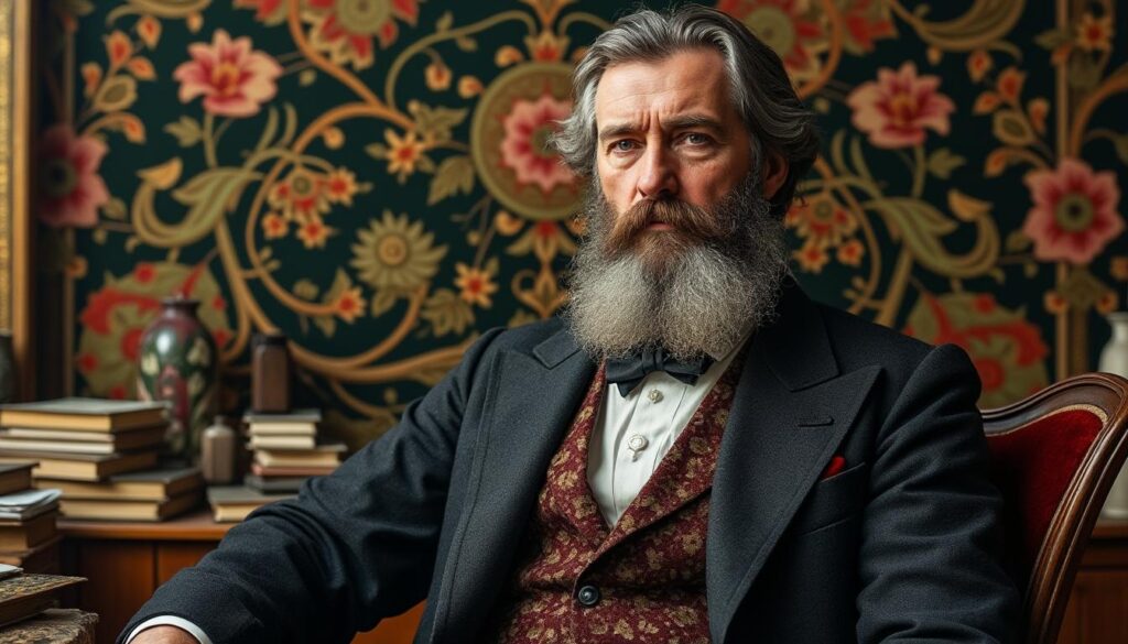 découvrez william morris, artiste et figure emblématique du mouvement arts and crafts, reconnu pour son influence majeure sur l'artisanat et le design du xixe siècle.