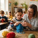 Le tricot à l'école